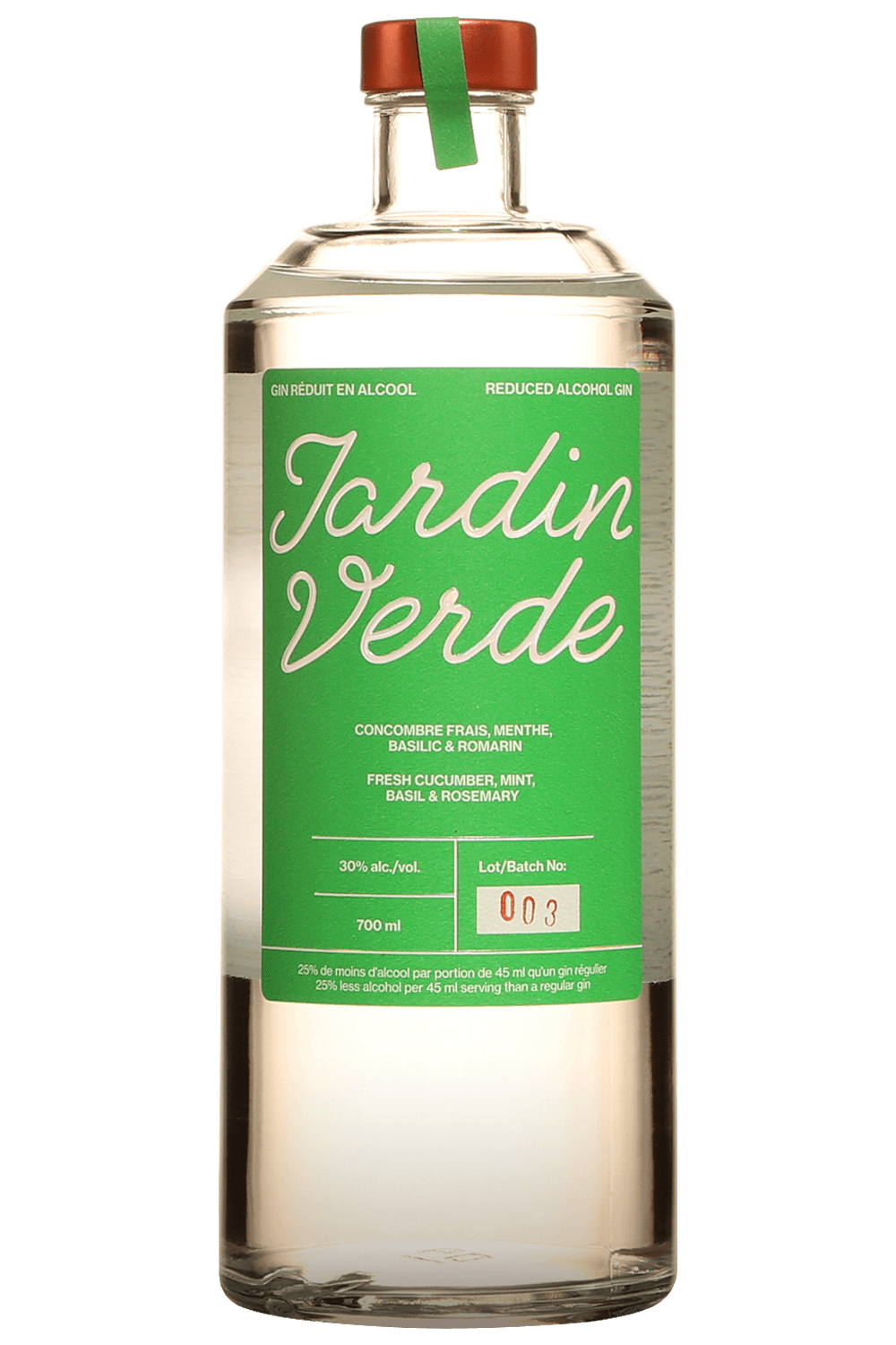 Bouteille de Jardin Verde Gin